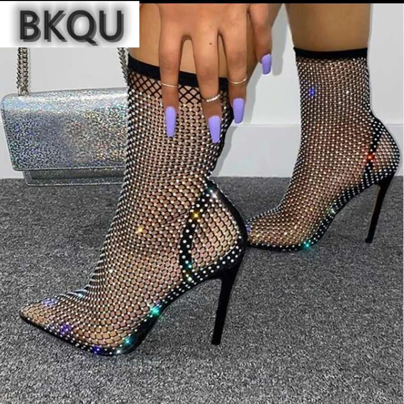 2022 summer new rhinestone mesh pointed toe sandals and ankle boots stiletto women's shoes crystal mesh sandals
2022 summer new rhinestone mesh pointed toe sandals and ankle boots stiletto women's shoes crystal mesh sandals