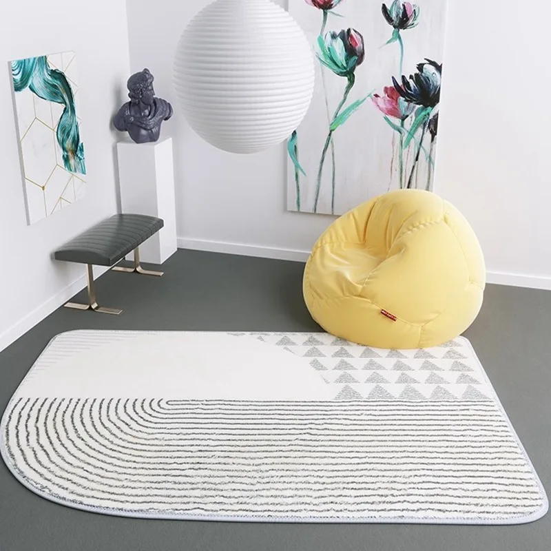 Creative Special-Shaped Color Design Nordic Crystal Velvet Living Room Carpet Coffee Table Mat Bedroom Blanket Room Decor Home 
Creative Special-Shaped Color Design Nordic Crystal Velvet Living Room Carpet Coffee Table Mat Bedroom Blanket Room Decor Home