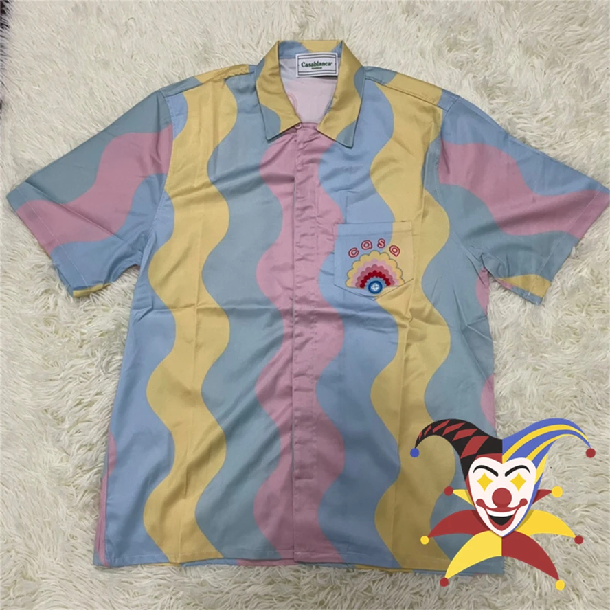 2022ss CASABLANCA Shirts Men Women 1:1 High Quality Gradient Color Wavy Stripes Hawaiian Short Sleeve Shirt
2022ss CASABLANCA Shirts Men Women 1:1 High Quality Gradient Color Wavy Stripes Hawaiian Short Sleeve Shirt