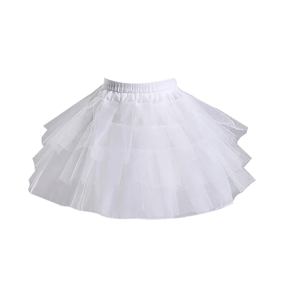 

Boneless Pannier Fashion Petticoat Fluffy Skirt Elastic Lolita Fabric Beautiful Gauze Child White Tutu Girls