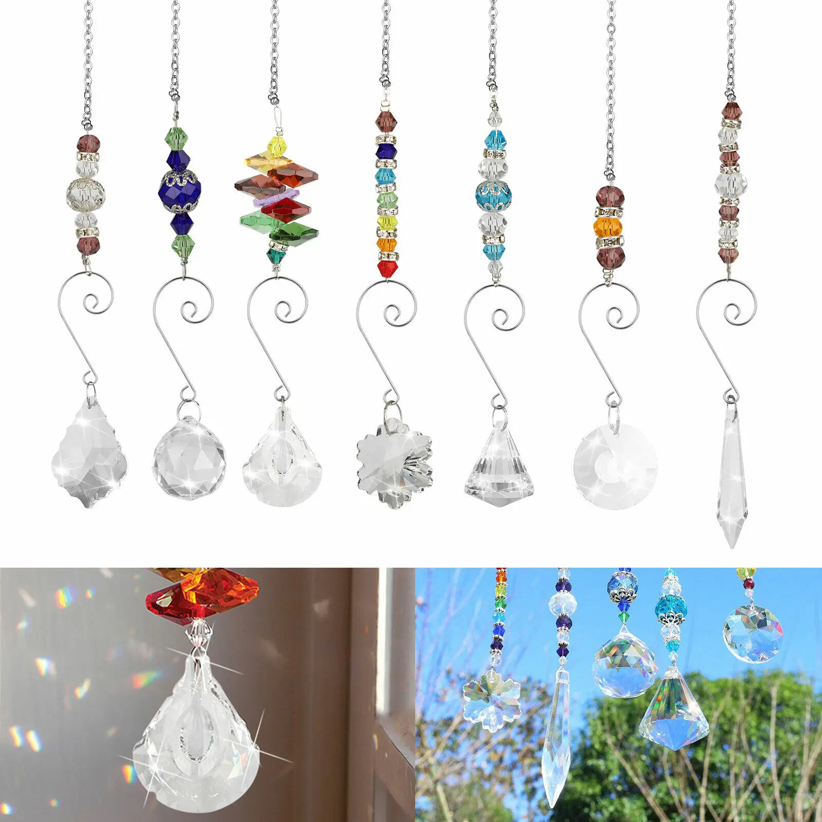 7x Hanging Crystal Prism Pendant Rainbow Suncatcher Home Window Chandelier Decor
7x Hanging Crystal Prism Pendant Rainbow Suncatcher Home Window Chandelier Decor