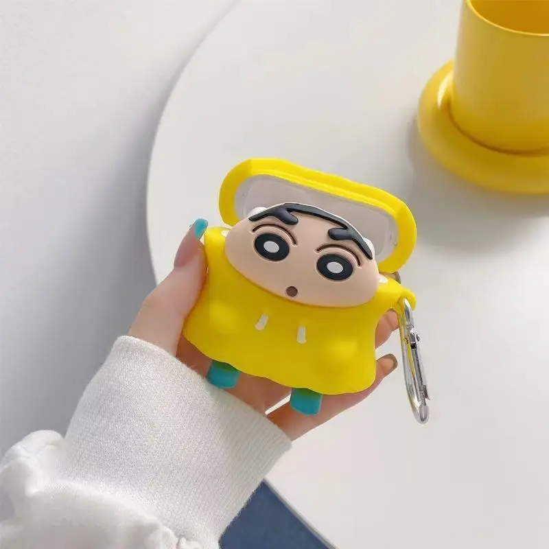 Применимо к Airpods 1/2/Pro3 Беспроводная Bluetooth-гарнитура, мягкий резиновый Чехол, анимационный Зонт Crayon Shin Chan, чехол для гарнитуры 
Применимо к Airpods 1/2/Pro3 Беспроводная Bluetooth-гарнитура, мягкий резиновый Чехол, анимационный Зонт Crayon Shin Chan, чехол для гарнитуры