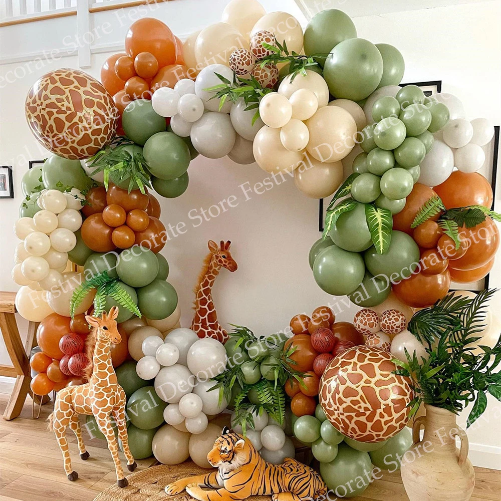 155/80pcs Avocado Green Balloons Garland Retro Coffee Sand White Balloon Jungle Safari Birthday Wedding Party Decor Baby Shower
155/80pcs Avocado Green Balloons Garland Retro Coffee Sand White Balloon Jungle Safari Birthday Wedding Party Decor Baby Shower