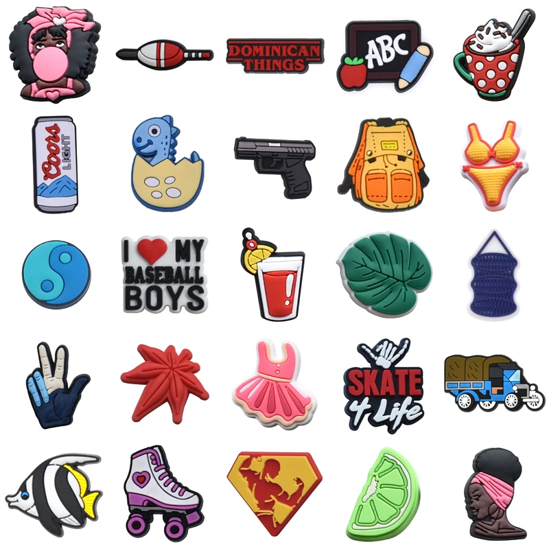 Packs Girl Wholesale Bulk Gifts Para Pins Men Boy Shoe Charms Set Jeans Women Charm Decorations for Crocs Shoes Accessories Kids
Packs Girl Wholesale Bulk Gifts Para Pins Men Boy Shoe Charms Set Jeans Women Charm Decorations for Crocs Shoes Accessories Kids