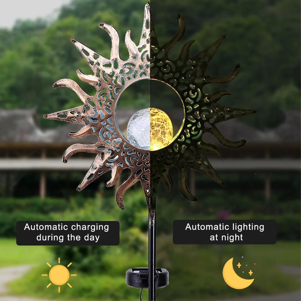 Sun Moon Solar Powered Light Garden Courtyard Lamp LED Automatic on/off Decoration Iron Glass Lighting Ornament
Sun Moon Solar Powered Light Garden Courtyard Lamp LED Automatic on/off Decoration Iron Glass Lighting Ornament