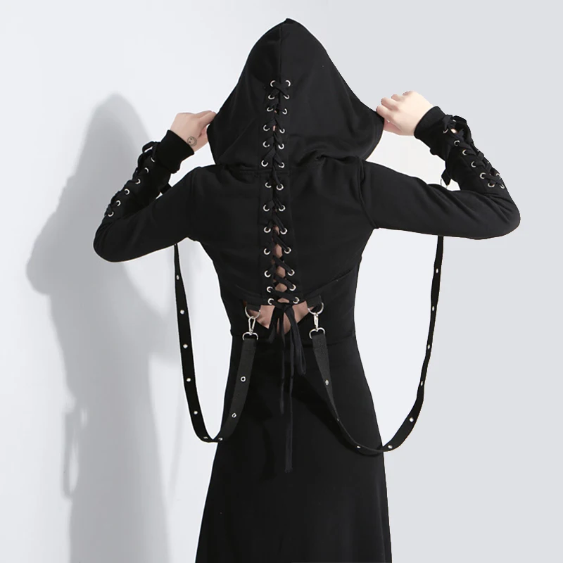 2022 Black Hoodie Women's Cross Bandage Metal Hoodie Pullover Women's Sweatshirt Soft Fashion Beauty Girl Halloween Hoodie
2022 Black Hoodie Women's Cross Bandage Metal Hoodie Pullover Women's Sweatshirt Soft Fashion Beauty Girl Halloween Hoodie