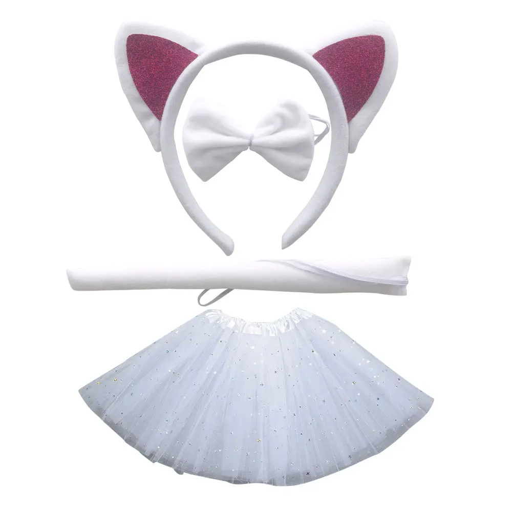 Children Girls Kids Cat Ear Headband Bow Tie Tail Animal Tutu Skirt Halloween Costume Accessories Cosplay Headwear
Children Girls Kids Cat Ear Headband Bow Tie Tail Animal Tutu Skirt Halloween Costume Accessories Cosplay Headwear