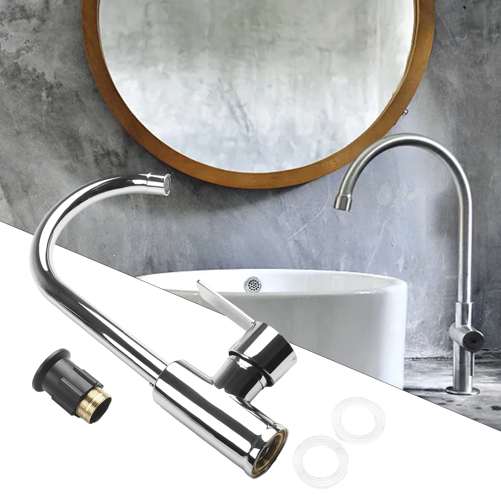 Silver Bathroom Faucet Tap Bathroom Sink Faucet Polished Chrome Plated Swivel Basin Bathroom Faucet Hot Mixer Tap Modern Design
Silver Bathroom Faucet Tap Bathroom Sink Faucet Polished Chrome Plated Swivel Basin Bathroom Faucet Hot Mixer Tap Modern Design