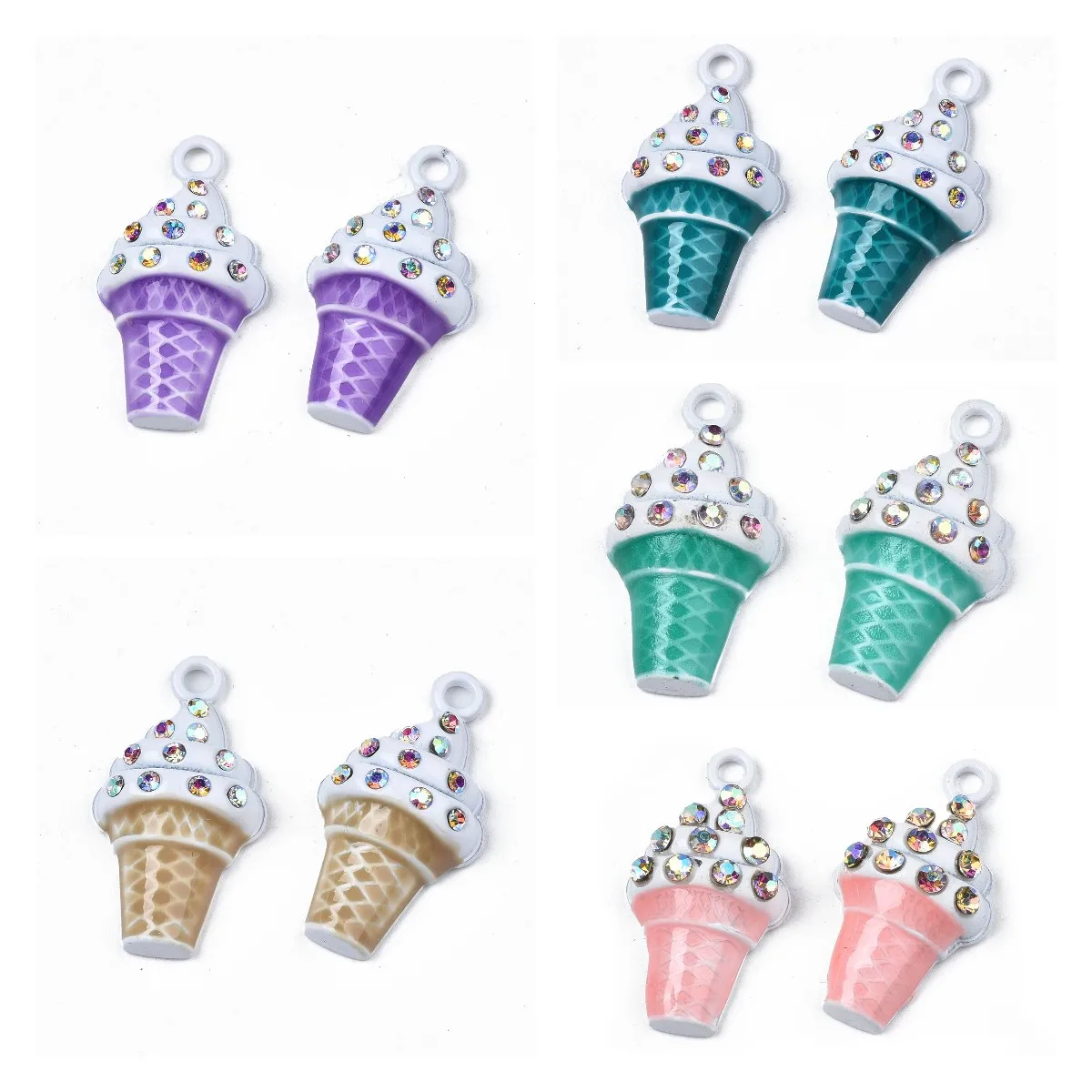 Pandahall 10Pcs 5Colors Ice Cream Rack Plating Alloy Enamel Pendants with Crystal AB Rhinestone For Jewelry Making Gift
Pandahall 10Pcs 5Colors Ice Cream Rack Plating Alloy Enamel Pendants with Crystal AB Rhinestone For Jewelry Making Gift