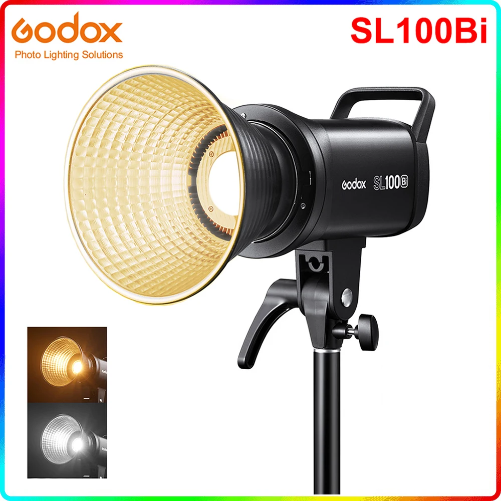 Godox SL100Bi 100W 2800K-6500K CRI96+ TLCI97+ 32100Lux@1m 11 Lighting Effect Bowens Mount LED Video Studio Light PK Aputure 100X
Godox SL100Bi 100W 2800K-6500K CRI96+ TLCI97+ 32100Lux@1m 11 Lighting Effect Bowens Mount LED Video Studio Light PK Aputure 100X