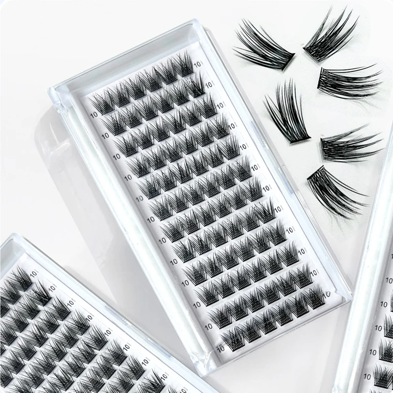 

DIY 72 Cluster Lashes Segmented Beam Eyelash Extensions Volume Individual Eyelashes Clusters False Bundles Lash Extensions