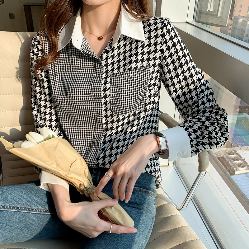 Рубашка в клетку в стиле «гусиные лапки»
Рубашка в клетку в стиле «гусиные лапки»