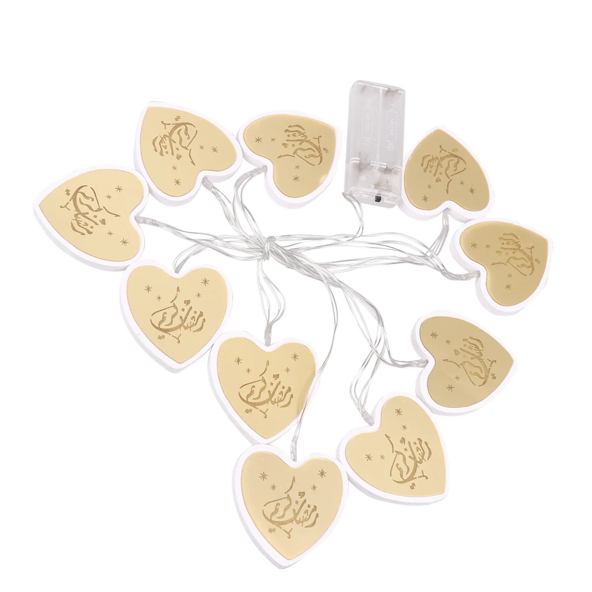 1 pc String Lights Heart Pattern Lantern Ramadan Party Decoration for Bedroom Festival
1 pc String Lights Heart Pattern Lantern Ramadan Party Decoration for Bedroom Festival