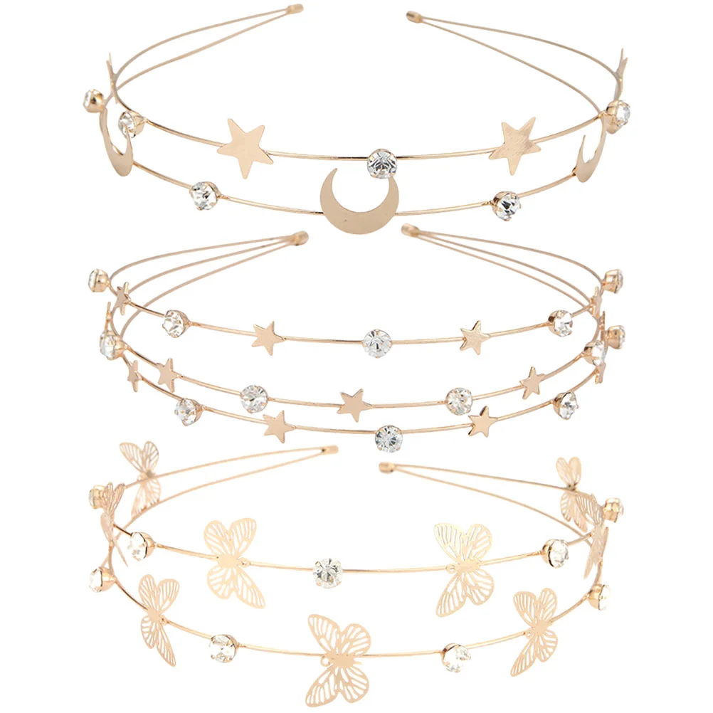 3 Pcs Wedding Crown Star Moon Headband Women Headdress Hair Decor Creative Rhinestone Flash Metal Party Ornament Woman
3 Pcs Wedding Crown Star Moon Headband Women Headdress Hair Decor Creative Rhinestone Flash Metal Party Ornament Woman