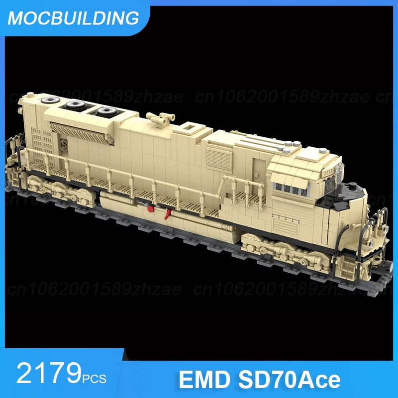 

Конструктор MOC EMD SD70Ace, канадский Тихоокеанский, 7021 дюйма, песок пустыни, модель поезда в масштабе 1:42, сборные кирпичи, игрушки