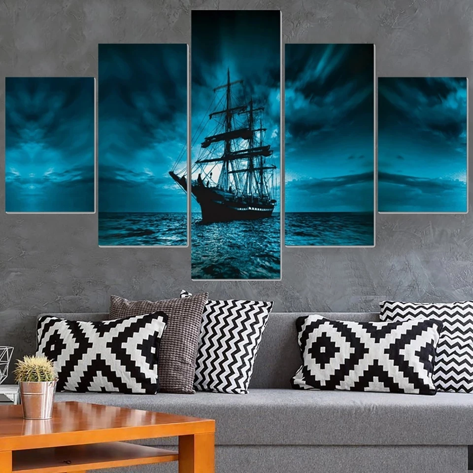 Room Decor 5 Panel Modular Picture Panel Pirate Ship Landscape Canvas Painting Wall Art HD Poster Living Room Decor Home Decor
Room Decor 5 Panel Modular Picture Panel Pirate Ship Landscape Canvas Painting Wall Art HD Poster Living Room Decor Home Decor