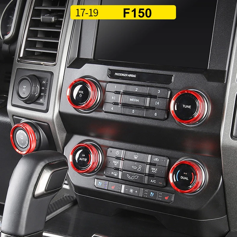 Metal Knob Decorative Ring For Ford F150 Raptor Center Console Air Conditioner Control And Headlight Adjust Car Interior Styling
Metal Knob Decorative Ring For Ford F150 Raptor Center Console Air Conditioner Control And Headlight Adjust Car Interior Styling