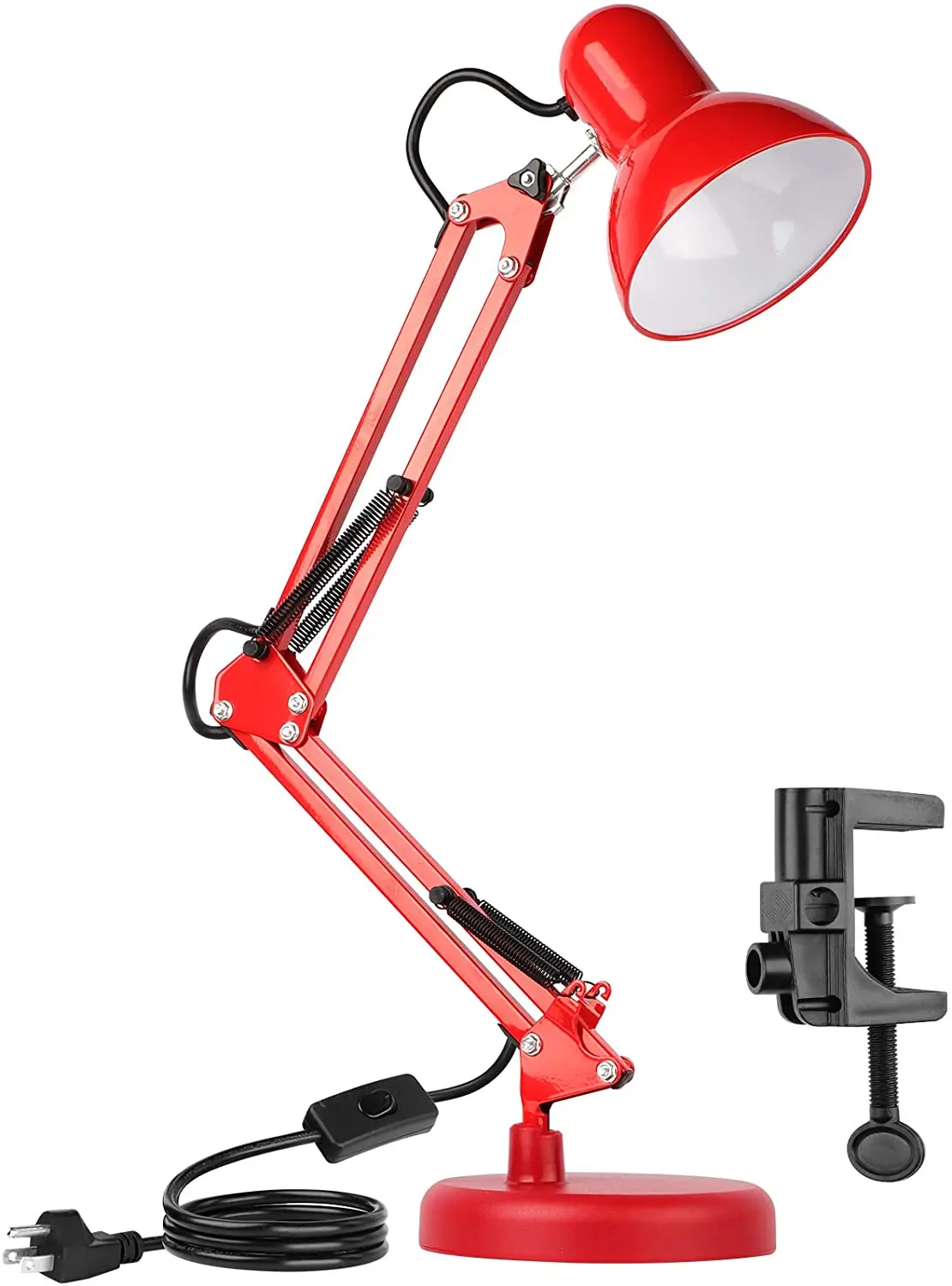 Metal Desk Lamp, Adjustable Goose Neck Swing Arm Table Lamp with Interchangeable Base Or Clamp; Eye-Caring Study Desk Lamps for
Metal Desk Lamp, Adjustable Goose Neck Swing Arm Table Lamp with Interchangeable Base Or Clamp; Eye-Caring Study Desk Lamps for