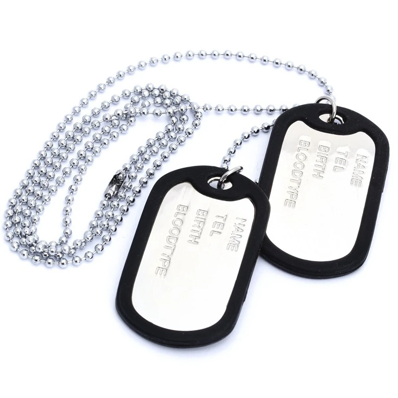 Necklace chain pendant 2 plate identity Dog Tag alloy fashion men
Necklace chain pendant 2 plate identity Dog Tag alloy fashion men