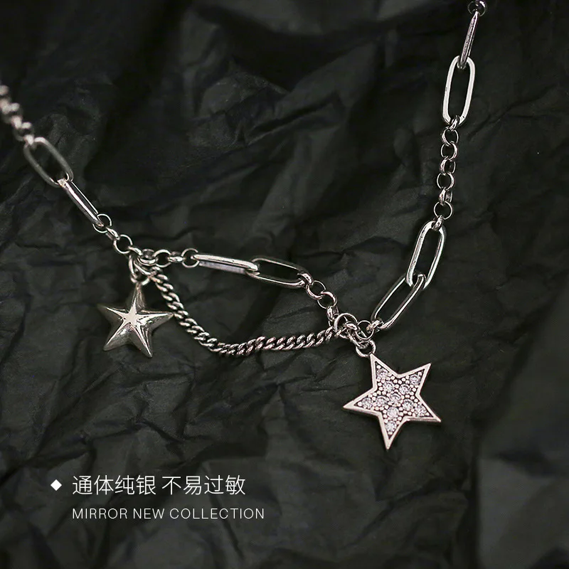 Hip Hop Retro Custom Sterling Silver Simple Glittering Cubic Zircon Star Charm Necklace Chain for Women Jewelry Gifts
Hip Hop Retro Custom Sterling Silver Simple Glittering Cubic Zircon Star Charm Necklace Chain for Women Jewelry Gifts