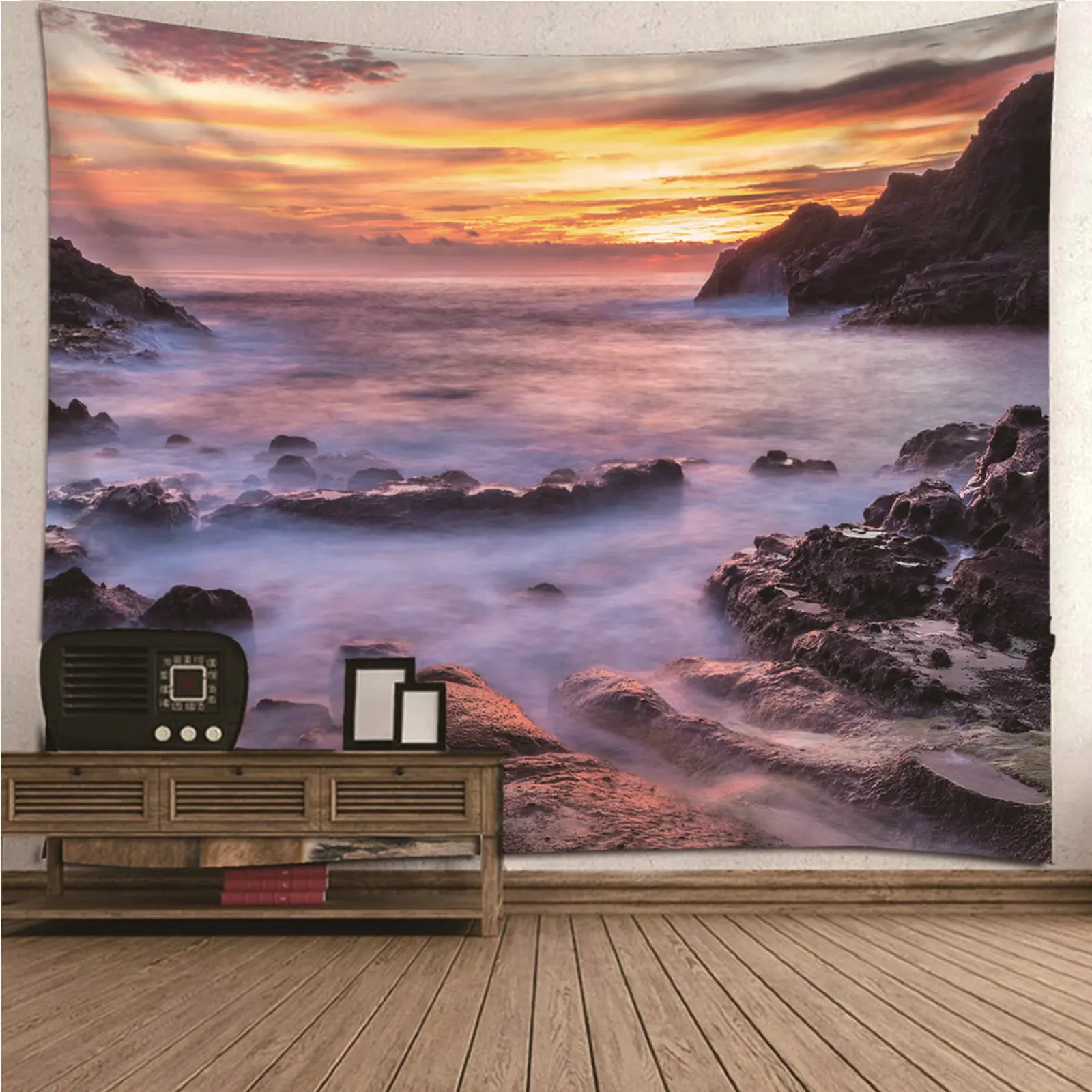 

Art Tapestry Tapestry Wall Decor natural scenery Sunset & Mountains Wall Hanging Blanket Dorm Art Decor Covering