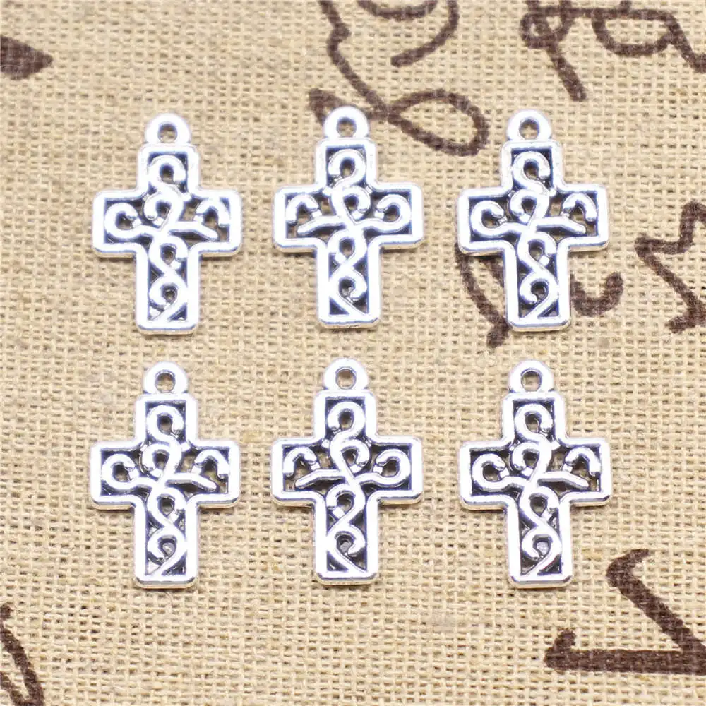 Crosses Charm For Bracelet Women Pendant Handmade Products 19X12mm Antique Silver Color 10 Pieces
Crosses Charm For Bracelet Women Pendant Handmade Products 19X12mm Antique Silver Color 10 Pieces
