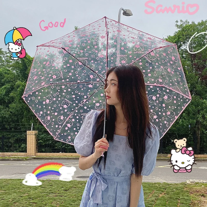 Sanrio Anime Hello Kitty Umbrella Cute Portable Fully Automatic Folding Umbrella Windproof Sunshade Kawaii Transparent Rain Gear
Sanrio Anime Hello Kitty Umbrella Cute Portable Fully Automatic Folding Umbrella Windproof Sunshade Kawaii Transparent Rain Gear