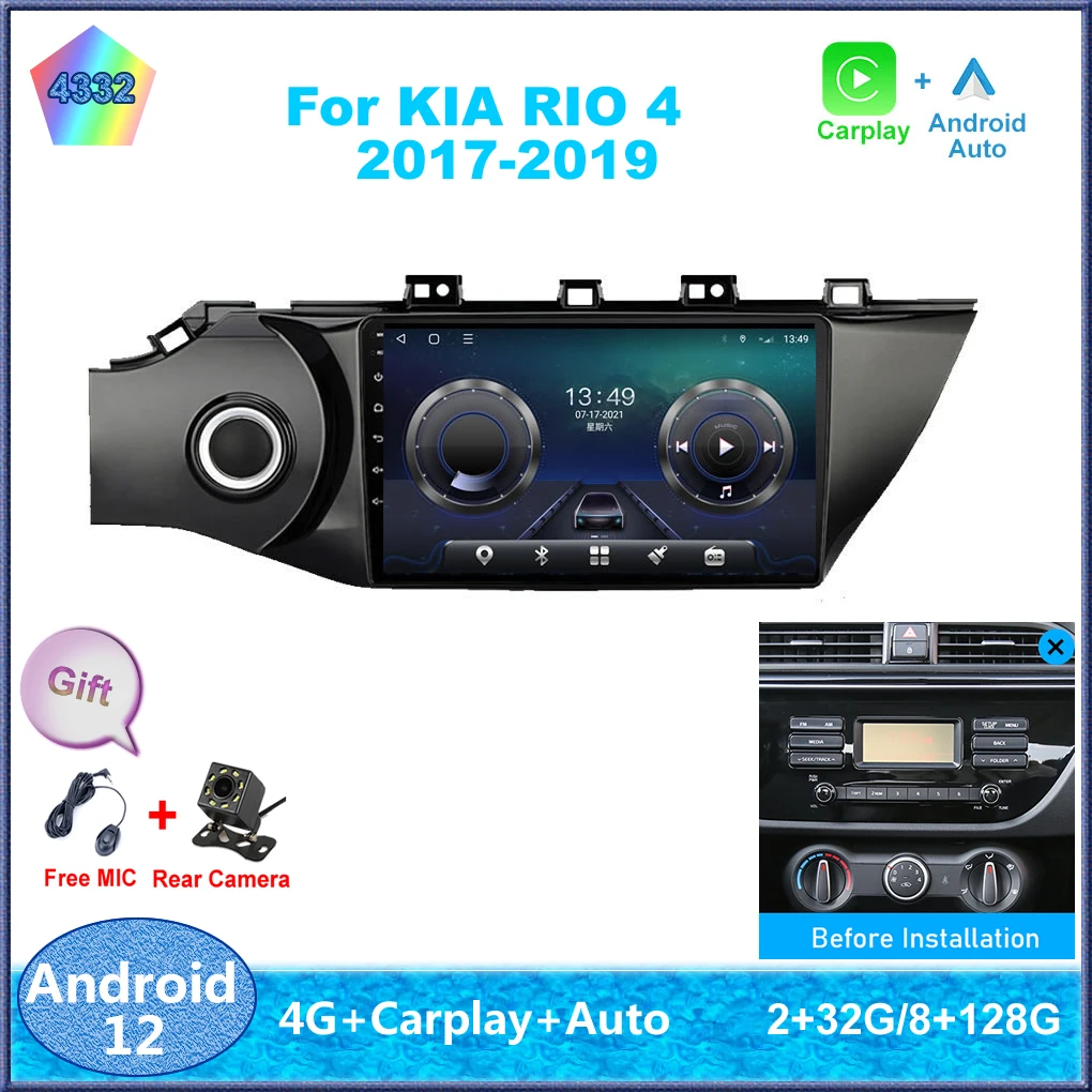 Автомобильный мультимедийный видеоплеер, магнитола на Android 12, с 9 "экраном, GPS, видеоплеером, для KIA RIO4 RIO 4, 2017-2019, типоразмер 2DIN
Автомобильный мультимедийный видеоплеер, магнитола на Android 12, с 9 "экраном, GPS, видеоплеером, для KIA RIO4 RIO 4, 2017-2019, типоразмер 2DIN