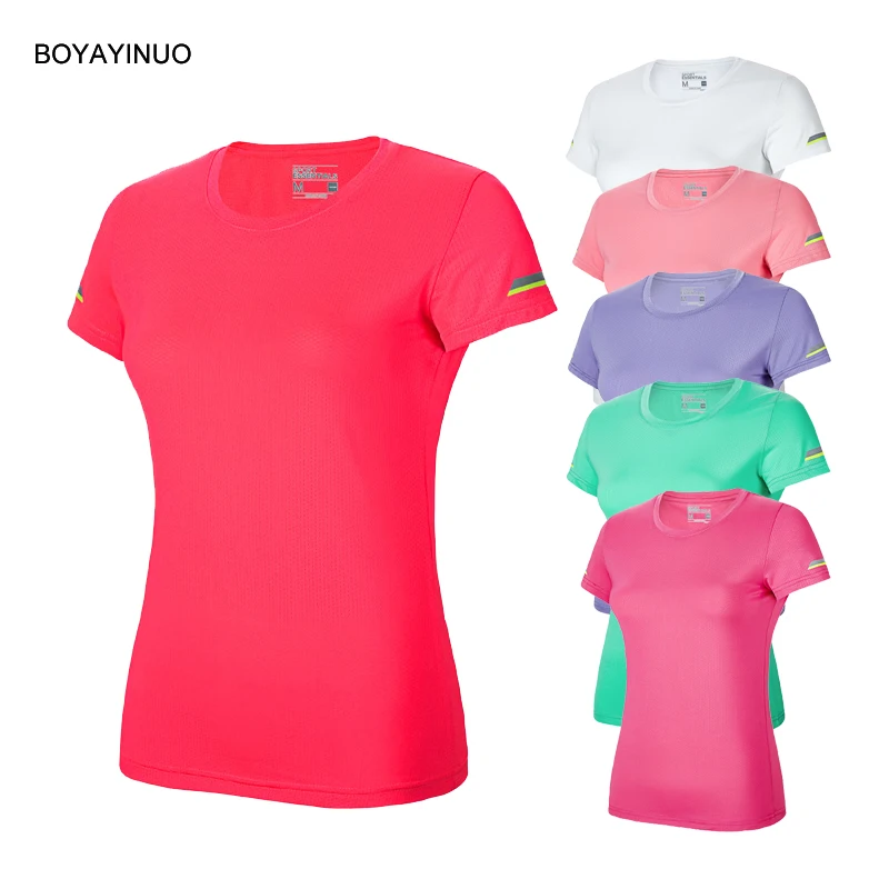 Polyester Running T Shirt Women Gym Sport Shirt Tops Quick Dry Fitness T-Shirts Training Exercise Clothes Short Sleeve Femme
Polyester Running T Shirt Women Gym Sport Shirt Tops Quick Dry Fitness T-Shirts Training Exercise Clothes Short Sleeve Femme