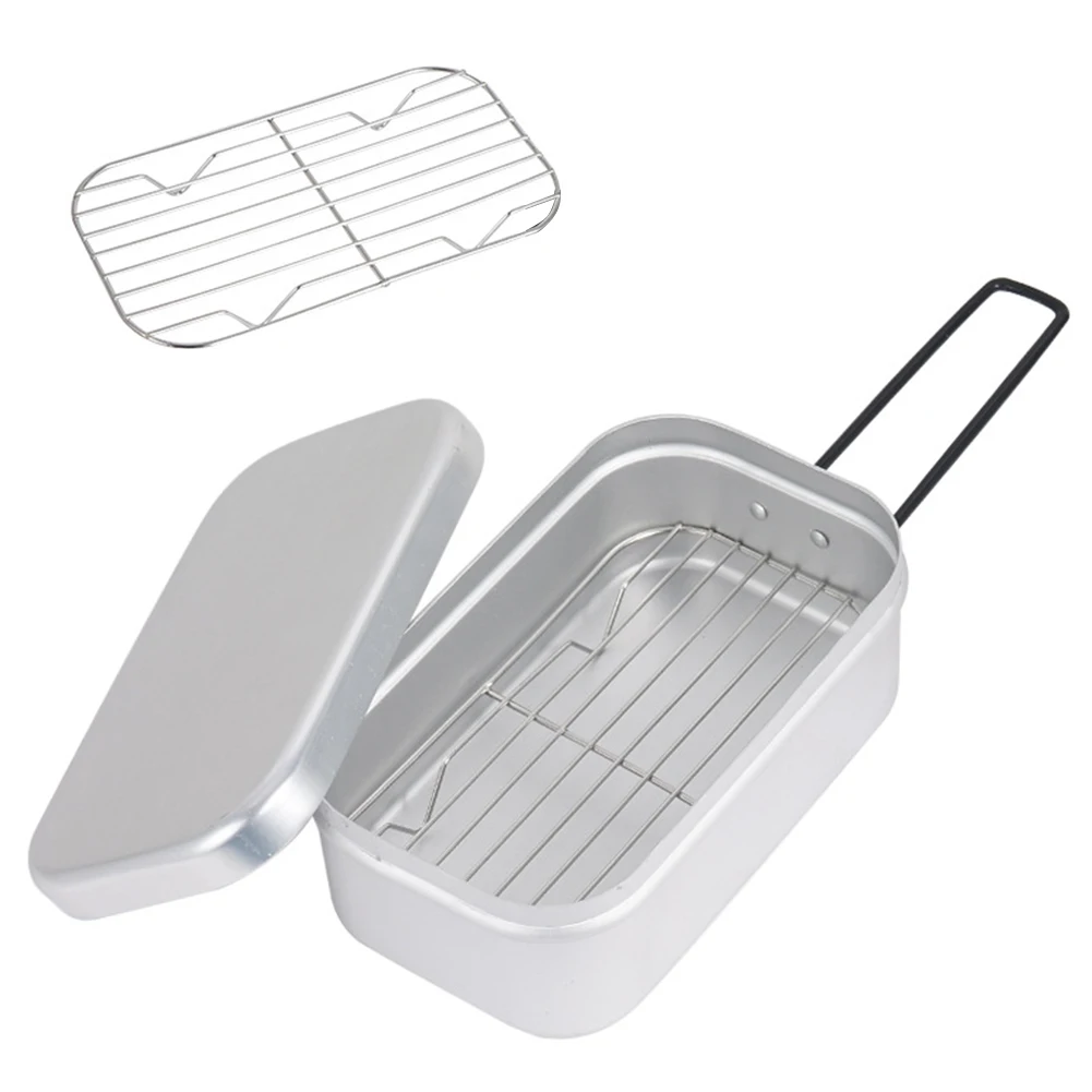 Aluminum Alloy Bento Box Set with Steaming Rack Perfect for Cooking Heating and Cooling Suitable for Camping and Hiking
Aluminum Alloy Bento Box Set with Steaming Rack Perfect for Cooking Heating and Cooling Suitable for Camping and Hiking
