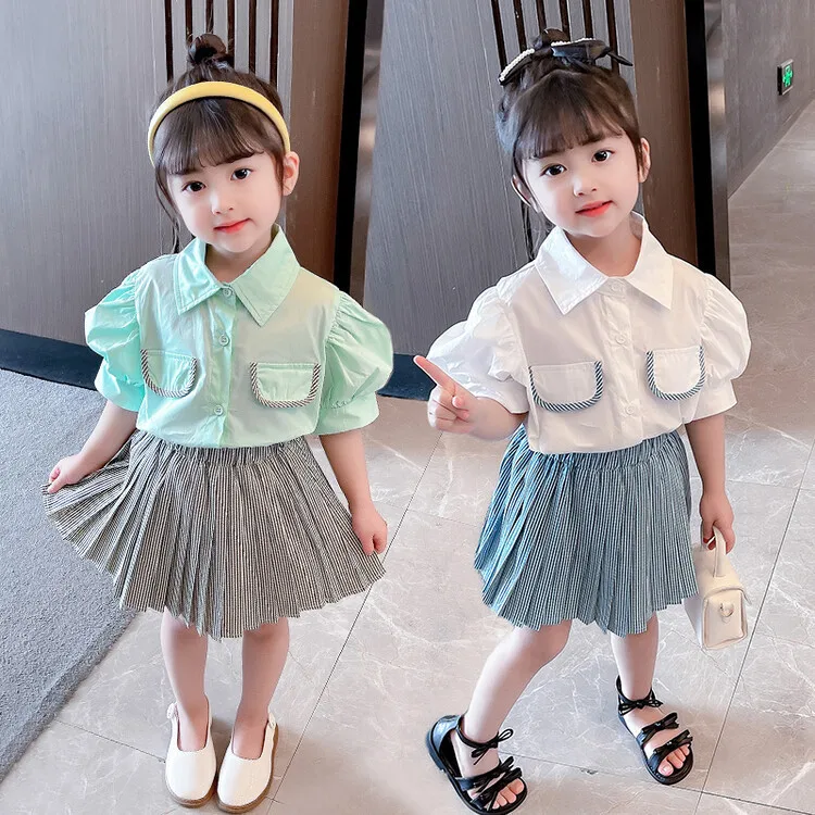Girls Two Piece Outfits Kids Top And Skirt Set Children Clothing 2 Pieces Sets 2022 Baby Clothes Summer Kids Short Sleeve Suit
Girls Two Piece Outfits Kids Top And Skirt Set Children Clothing 2 Pieces Sets 2022 Baby Clothes Summer Kids Short Sleeve Suit