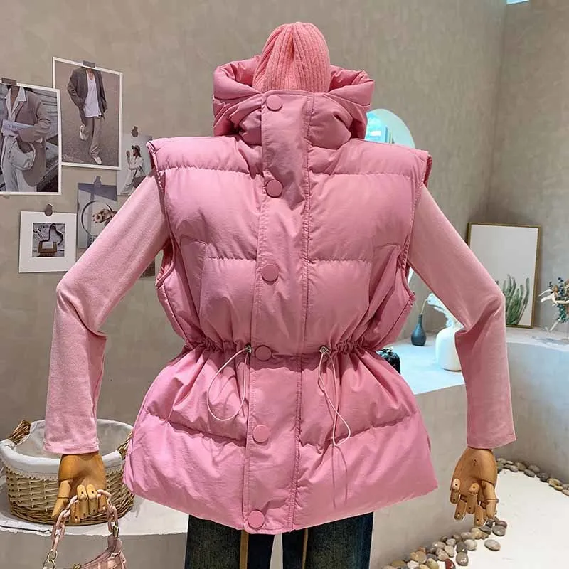 Winter Autumn Warm Down Cotton Vest Women 2022 Loose Thick Warm Down Gilet Female Puffer Feather Waistcoat Sleeveless
Winter Autumn Warm Down Cotton Vest Women 2022 Loose Thick Warm Down Gilet Female Puffer Feather Waistcoat Sleeveless