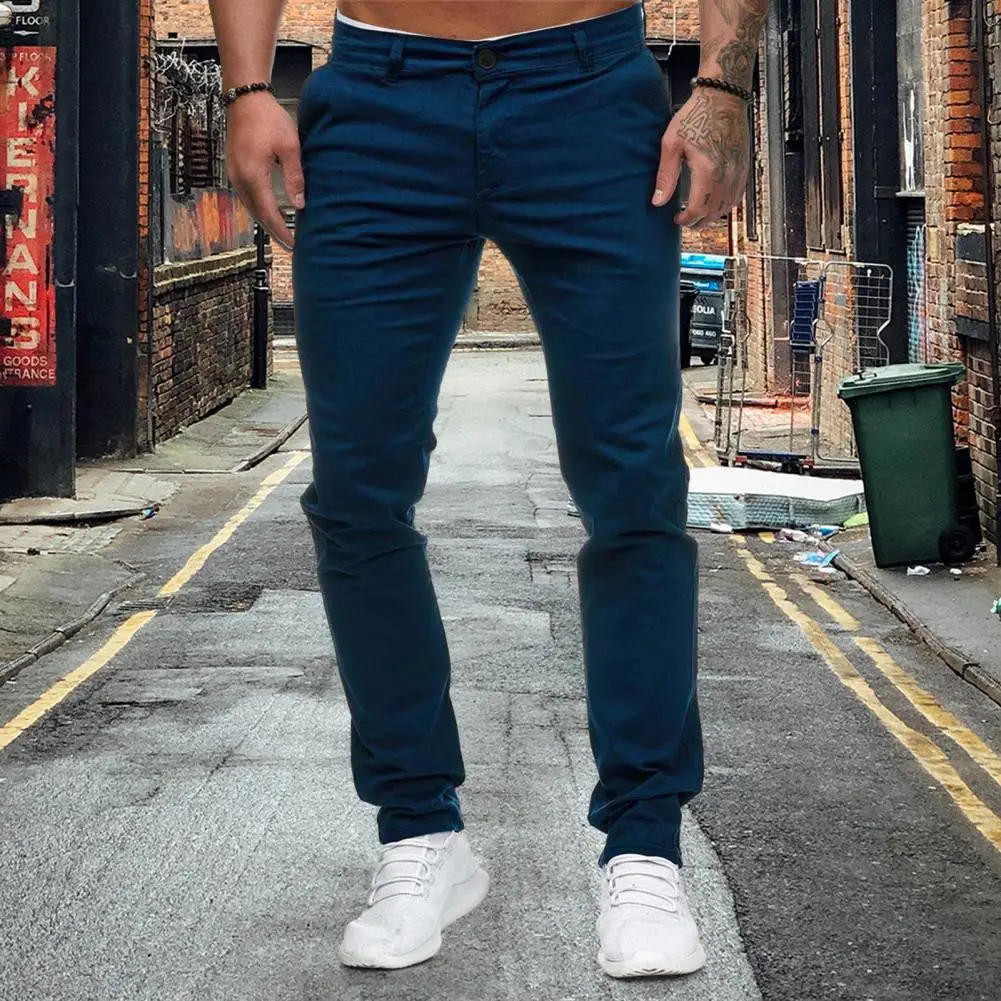 Men Pants Mid Waist Zipper Button Closure Thin Pockets Solid Color Slim Fit Soft Breathable Casual Ankle Length Pencil Pants
Men Pants Mid Waist Zipper Button Closure Thin Pockets Solid Color Slim Fit Soft Breathable Casual Ankle Length Pencil Pants