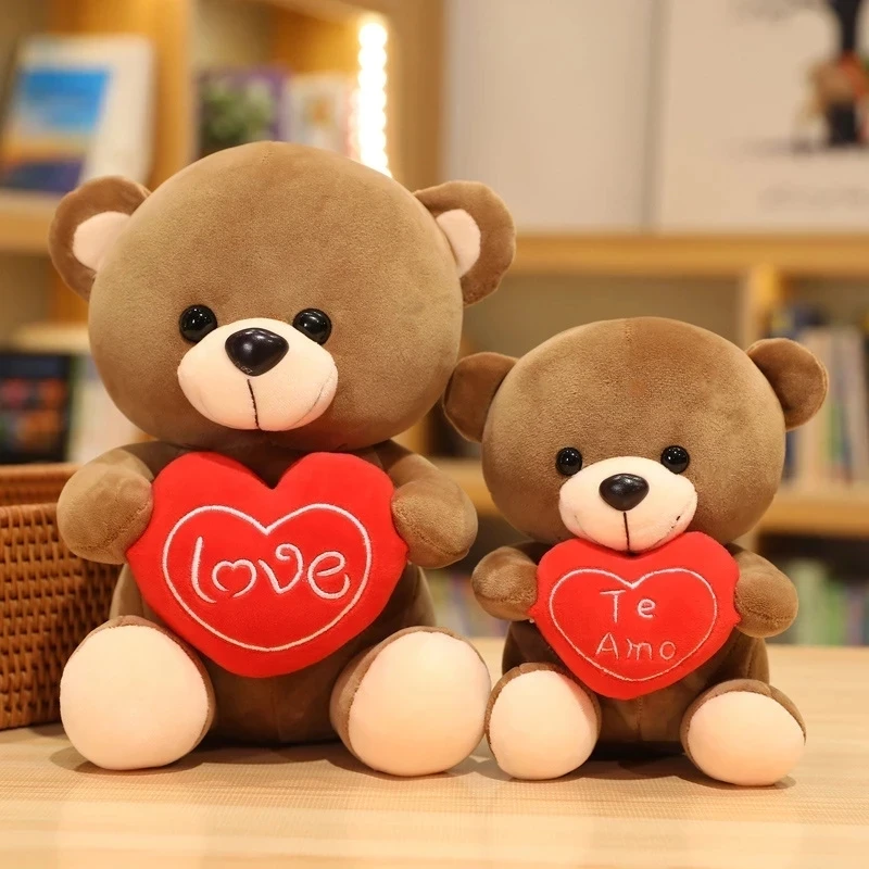 1pc 18/28cm Cute Bear With Knot Bow Holding Heart Plush Toys Stuffed Soft Animals Doll For Kids Girls Birthday Xmas Gift
1pc 18/28cm Cute Bear With Knot Bow Holding Heart Plush Toys Stuffed Soft Animals Doll For Kids Girls Birthday Xmas Gift