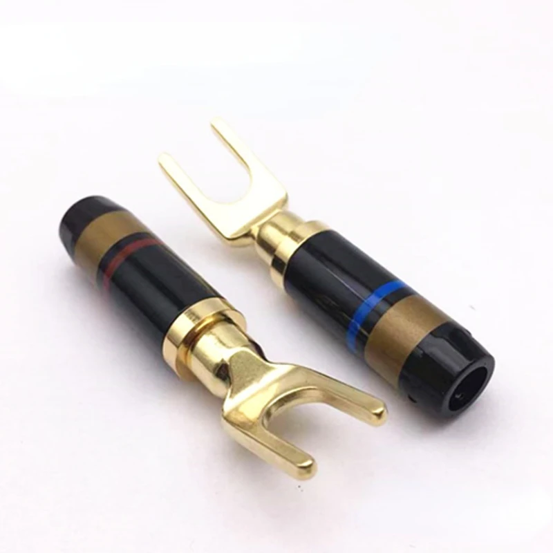 4pcs Budweiser copper body gold plated banana head banana plug speaker cable Y type split plug U type plug audio head
4pcs Budweiser copper body gold plated banana head banana plug speaker cable Y type split plug U type plug audio head