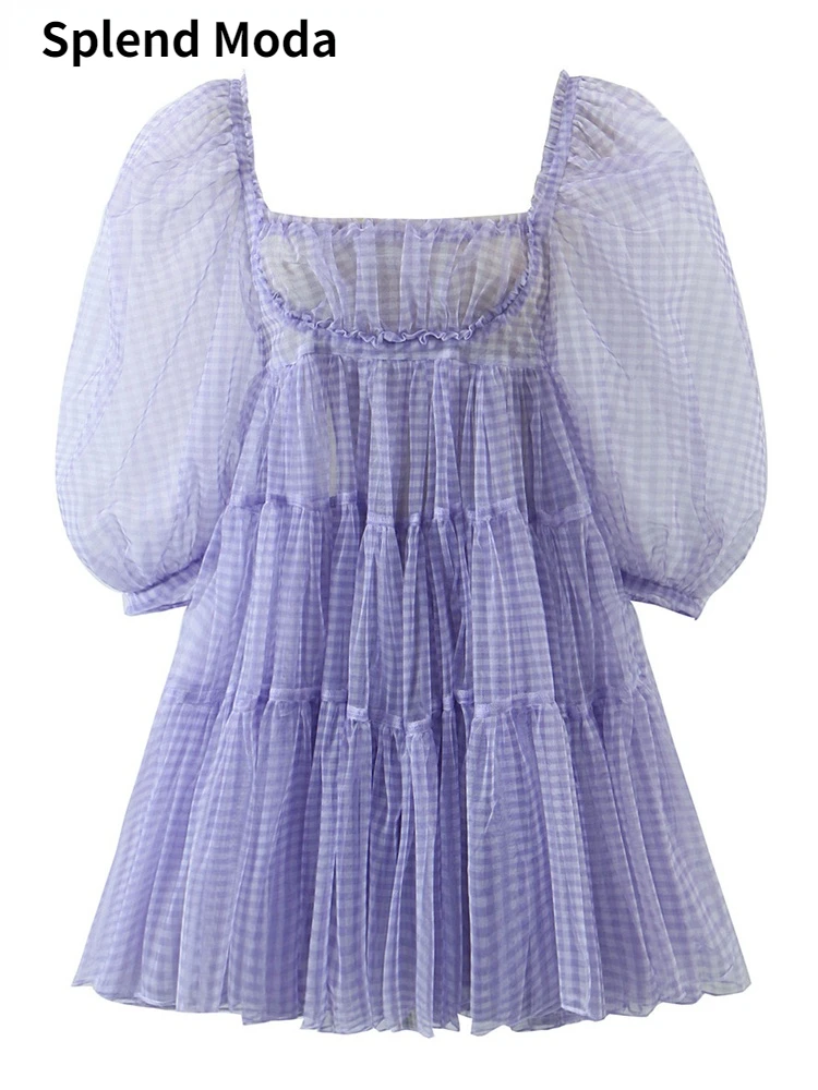 2022 Spring Summer Vintage Square Neck Fairy Style Tutu Skirt Sweet Puff Sleeves High Waist Large Swing Mini Dress Women
2022 Spring Summer Vintage Square Neck Fairy Style Tutu Skirt Sweet Puff Sleeves High Waist Large Swing Mini Dress Women