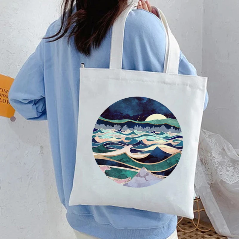 Большая волнистая женская сумка для покупок, Холщовая Сумка, многоразовая сумка-тоут, Студенческая сумка для книг, переработанная Экологич...
Большая волнистая женская сумка для покупок, Холщовая Сумка, многоразовая сумка-тоут, Студенческая сумка для книг, переработанная Экологич...