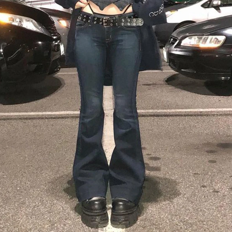 2000s Retro Low Rise Skinny Flared Pants y2k Women Jeans Long Denim Trousers Vintage Clothes Korean Fashion Fairycore Streetwear
2000s Retro Low Rise Skinny Flared Pants y2k Women Jeans Long Denim Trousers Vintage Clothes Korean Fashion Fairycore Streetwear