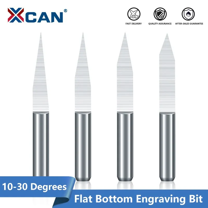 XCAN 20pcs Milling Cutter Flat Bottom End Mill V Shape Engraving Bit Set CNC Router Cutter for PCB Machine Milling Tools
XCAN 20pcs Milling Cutter Flat Bottom End Mill V Shape Engraving Bit Set CNC Router Cutter for PCB Machine Milling Tools