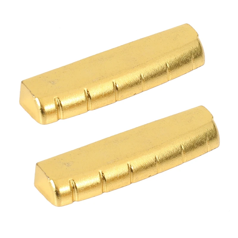 2X Guitar Brass Nut For Acoustic Or Les Paul,Gold
2X Guitar Brass Nut For Acoustic Or Les Paul,Gold