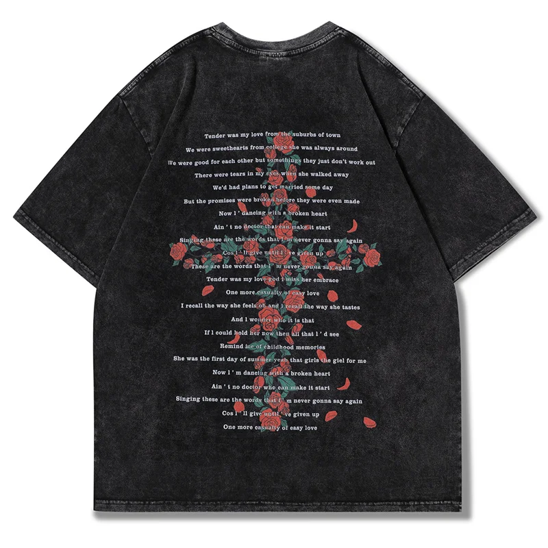 Men Hip Hop Streetwear T Shirt Gothic Letter Rose Print Short Sleeve Tops 2022 Harajuku Vintage Washed Summer Casua T Shirts
Men Hip Hop Streetwear T Shirt Gothic Letter Rose Print Short Sleeve Tops 2022 Harajuku Vintage Washed Summer Casua T Shirts