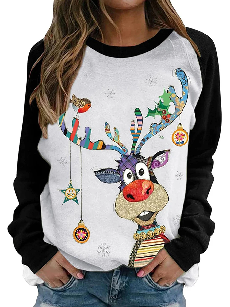 Women Ugly Christmas Sweatshirt Funny Reindeer Crewneck Holiday Pullover Tops Vintage Graphic T Shirt Blouse
Women Ugly Christmas Sweatshirt Funny Reindeer Crewneck Holiday Pullover Tops Vintage Graphic T Shirt Blouse