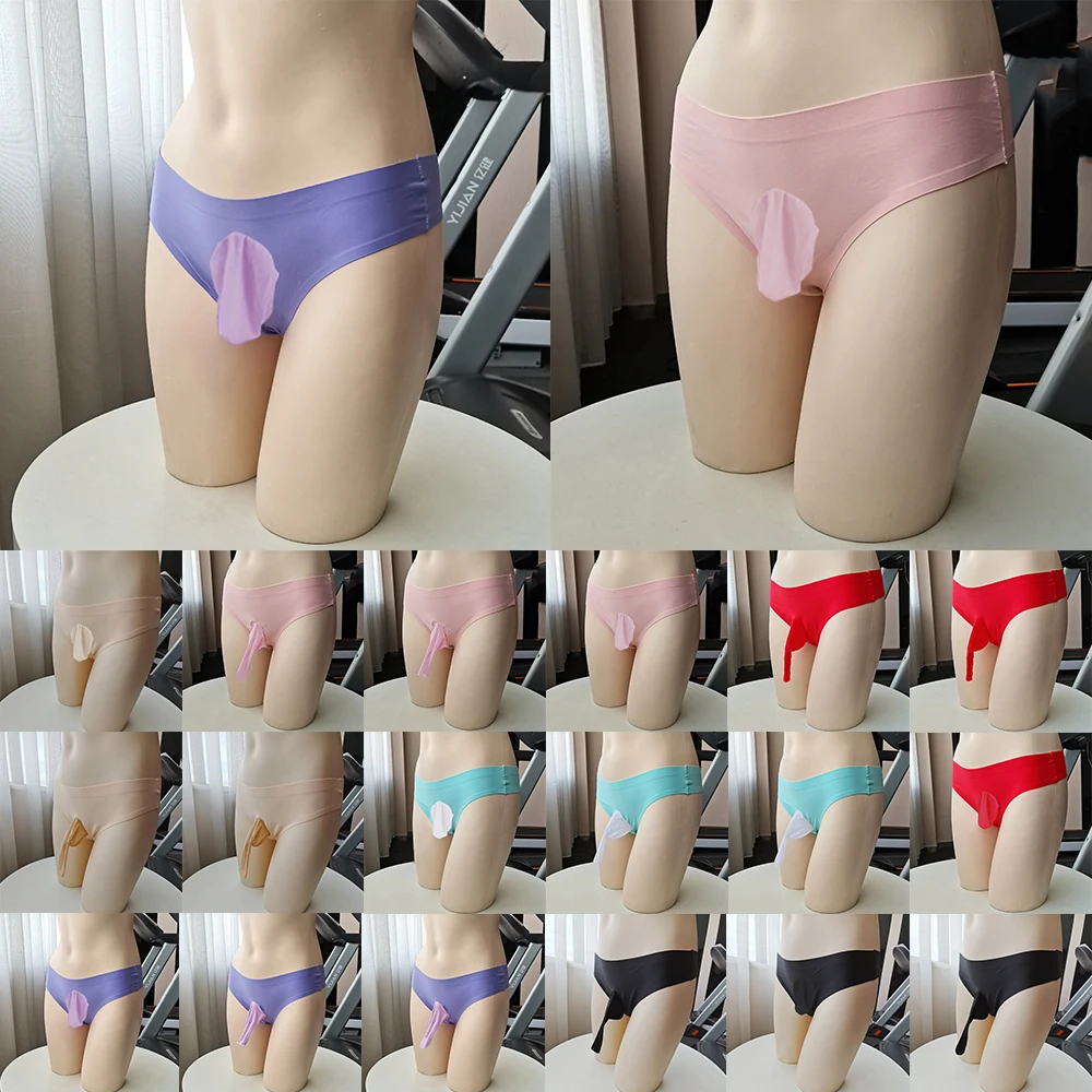 Sissy Ice Silk Underwear Summer Cool Panties Gay Sissy Ball Pouch Briefs Comfortable G-string Soft Thongs Breathable Underpants
Sissy Ice Silk Underwear Summer Cool Panties Gay Sissy Ball Pouch Briefs Comfortable G-string Soft Thongs Breathable Underpants