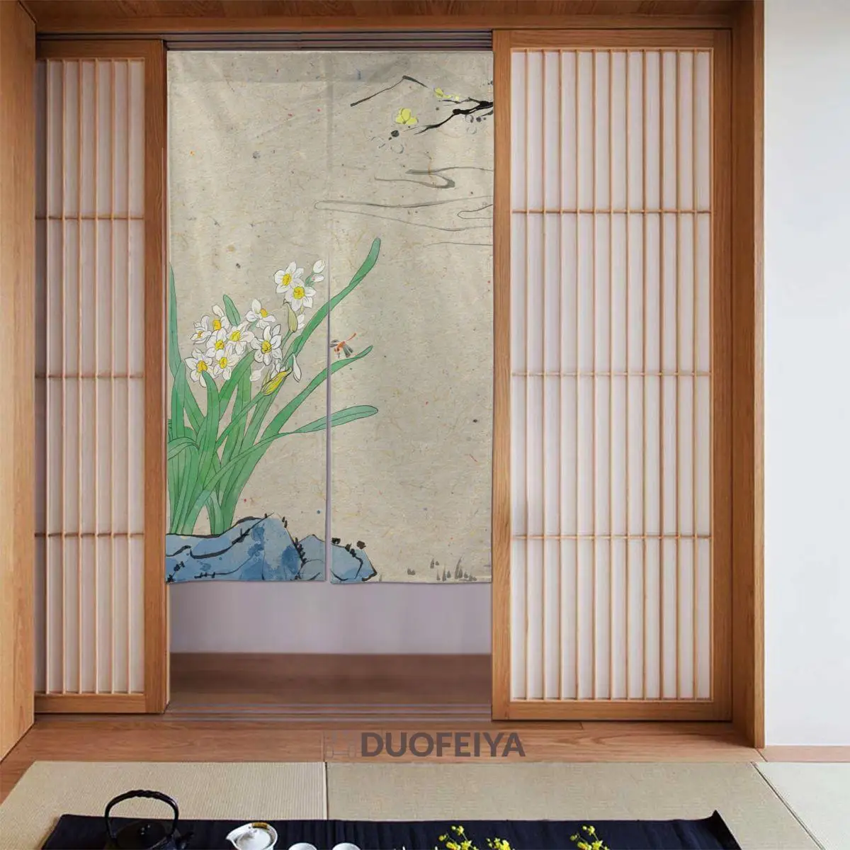 Chinese Painting Japanese Door Curtains Daffodils Flower Blackout Curtains Cotton Linen Curtain Panels for Partition Decorations
Chinese Painting Japanese Door Curtains Daffodils Flower Blackout Curtains Cotton Linen Curtain Panels for Partition Decorations