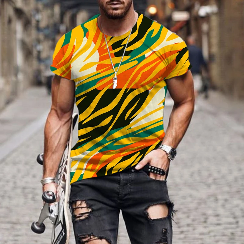 Summer Fashion Nature Landscape Graphic T-Shirt Men's/Women's Shirt 3D Printed Colorful Striped Casual T-Shirt
Summer Fashion Nature Landscape Graphic T-Shirt Men's/Women's Shirt 3D Printed Colorful Striped Casual T-Shirt
