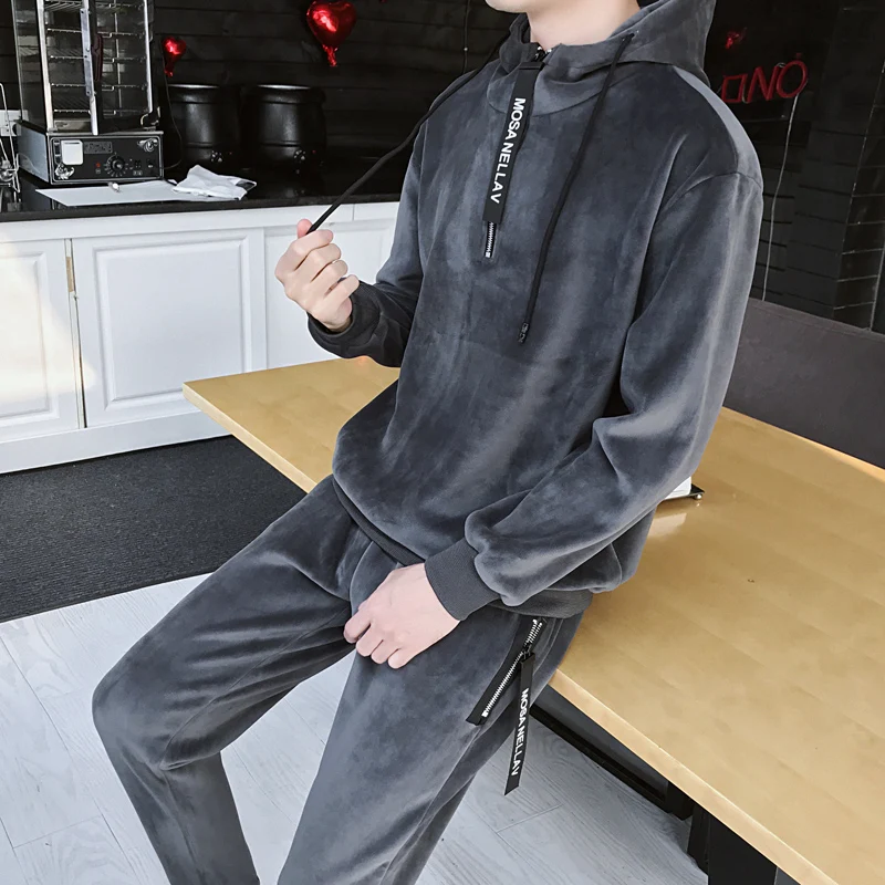 2022 New Men's Autumn and Winter Suit Casual Plus Size Two-piece New Male Gold Velvet Sweater Men Plus Velvet Thick Sports Suit
2022 New Men's Autumn and Winter Suit Casual Plus Size Two-piece New Male Gold Velvet Sweater Men Plus Velvet Thick Sports Suit
