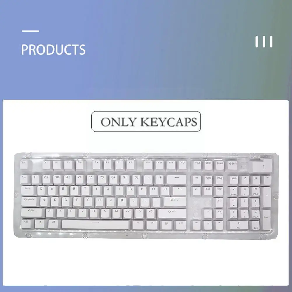 Abs Color Diy Two-color Injection Light-transmitting 104 Keycap Mechanical Light-transmitting Matching Keyboard Keycap Colo G1r2
Abs Color Diy Two-color Injection Light-transmitting 104 Keycap Mechanical Light-transmitting Matching Keyboard Keycap Colo G1r2