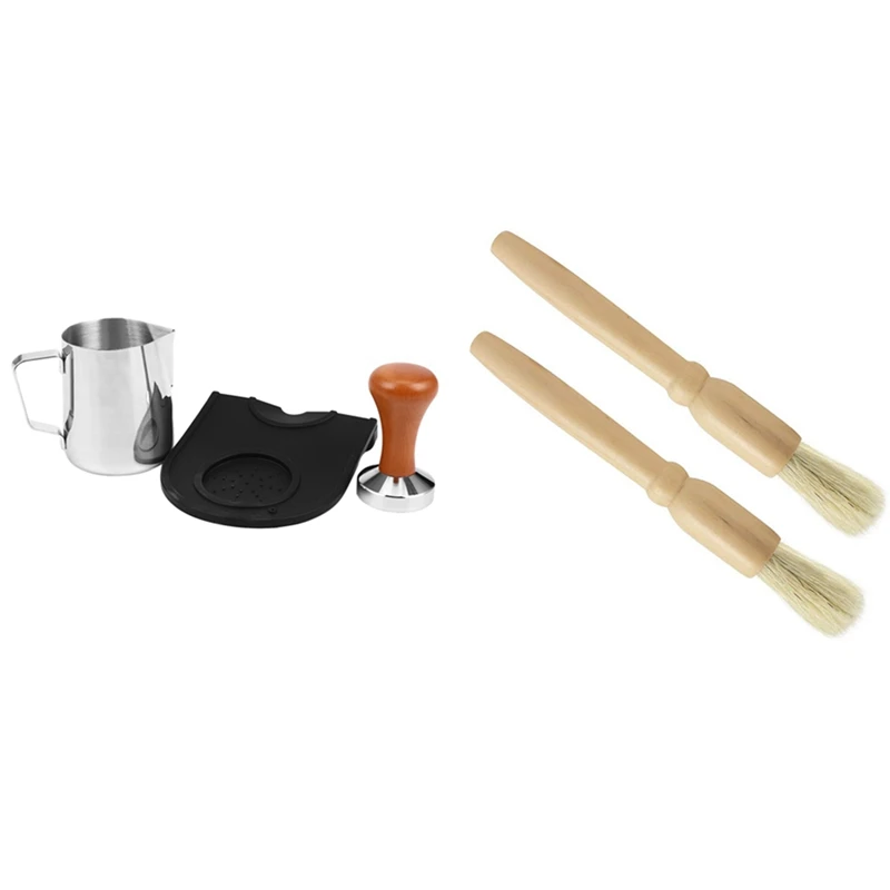 2 Pcs Coffee Grinder Cleaning Brush Wood Dusting Brush With 51MM Wooden Handle Tamper-Resistant Coffee Powder Hammer
2 Pcs Coffee Grinder Cleaning Brush Wood Dusting Brush With 51MM Wooden Handle Tamper-Resistant Coffee Powder Hammer