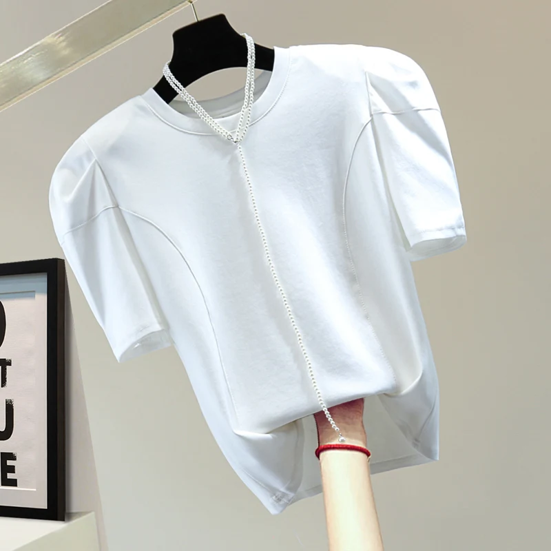 Bead Necklace T-shirts for Women 2023 Summer New Gray Tshirt Loose Casual Women's Short Sleeved T-shirt Girls Lady T Shirt Tee
Bead Necklace T-shirts for Women 2023 Summer New Gray Tshirt Loose Casual Women's Short Sleeved T-shirt Girls Lady T Shirt Tee