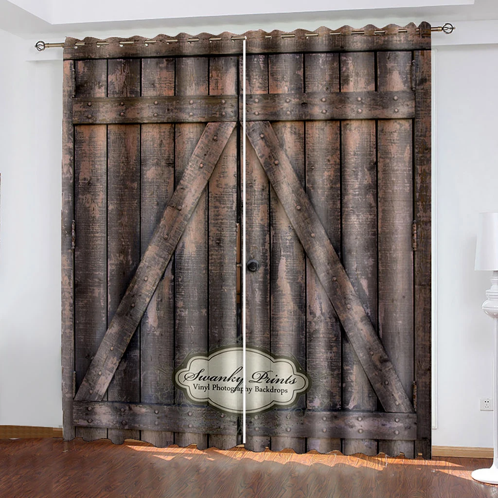 New wooden door wooden window pattern digital printed curtain living room master room 90 grams polyester fiber two panels
New wooden door wooden window pattern digital printed curtain living room master room 90 grams polyester fiber two panels